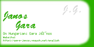 janos gara business card